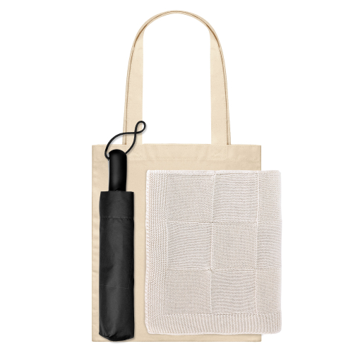 Подарочный набор Леванте (Levante), бежевый (зонт, плед, шоппер)