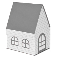 Упаковка подарочная, коробка "ДОМ"  складная,  размер 15 x 21 x 27 см серый, серый, белый Упаковка подарочная, коробка "ДОМ"  складная,  размер 15 x 21 x 27 см серый, серый, белый