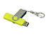 Флешка с поворотным механизмом, c дополнительным разъемом Micro USB, 16 Гб, желтый