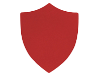 ПАТЧ ЩИТ soft-touch (красный) 6,6 х 5,5 см