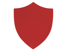 ПАТЧ ЩИТ soft-touch (красный) 6,6 х 5,5 см