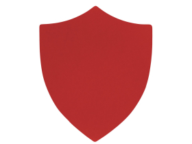 ПАТЧ ЩИТ soft-touch (красный) 6,6 х 5,5 см