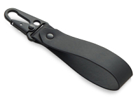 Брелок-ремувка из эко-кожи с карабином Domino, черный Брелок-ремувка из эко-кожи с карабином Domino, черный