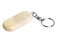 Флешка овальной формы, колпачок с магнитом, 64 Гб, натуральный