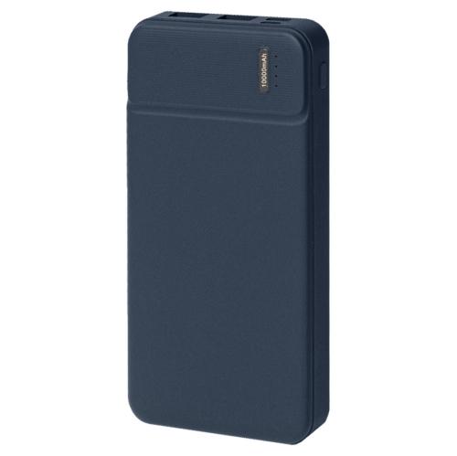 Универсальный аккумулятор Flash 10 (10000 мАч) с подсветкой и soft touch,синий,13,7х6,87х1,55 мм, синий