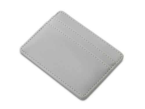 Картхолдер для двух карт и наличных денег с зажимом Crave, светло-серый