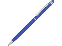 Ручка-стилус металлическая шариковая «Jucy Soft» soft-touch, цвет: синий