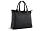 Сумка-шоппер BUGATTI Elsa, чёрная, воловья кожа/полиэстер, 46х11х31,5 см