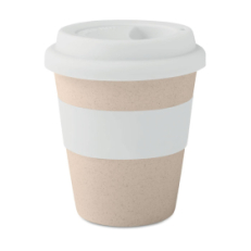 Термостакан из бамбука и п/п, белый