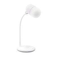 Лампа с колонкой и беспроводной зарядкой Alladin, Белый