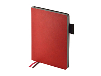 Ежедневник А5 датированный Boston 2026, красный с серым обрезом