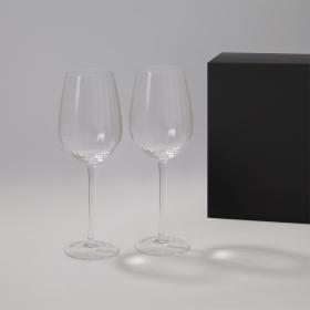 Подарочный набор 2 бокала для вина Blanche в черной коробке
