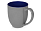 Кружка керамическая Gracy 450мл, серый/темно-синий