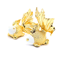 Набор статуэток &amp;quot;Любовь вуалехвоста&amp;quot; , Золотой