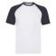 Футболка мужская SHORT SLEEVE BASEBALL T 160, темно-синий, белый
