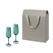 Подарочный набор 2 бокала для шампанского Capri в большом подарочном пакете