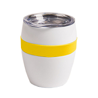 Термокружка LINE, белый, желтый Термокружка LINE, белый, желтый