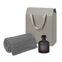 Подарочный набор Mizu, Fado, серый (диффузор, плед)