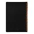 Блокнот на двойной пружине HELIX, 143 х 205 мм, черный с оранжевым, блок в линейку, черный, оранжевый