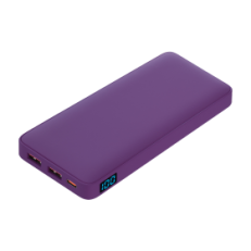 Внешний аккумулятор с подсветкой Ancor PD Plus 10000 mAh, фиолетовый