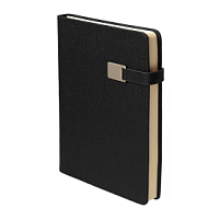 Ежедневник недатированный Linnie, формат А5,в линейку, черный Ежедневник недатированный Linnie, формат А5,в линейку, черный