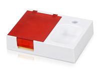 Подставка под ручку и скрепки «Потакет», цвет: красный, белый