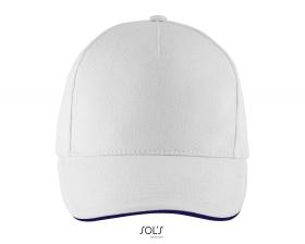 Бейсболка LONG BEACH, Белый/Кобальт