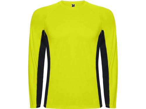 Футболка Shanghai  мужская с длинным рукавом, неоновый желтый/черный
