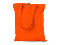 Сумка Clip из хлопка 340 г/м2 с застежкой из экокожи, оранжевый