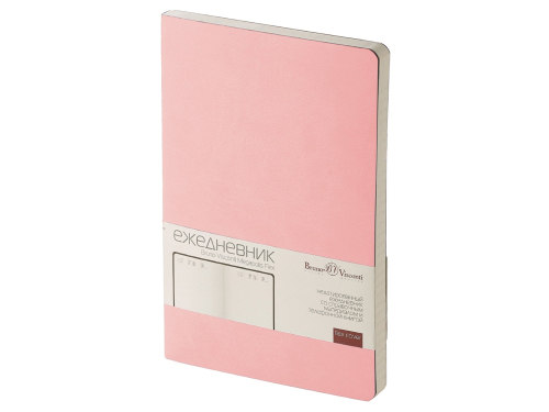 Ежедневник А5 недатированный Megapolis Velvet Flex, розовый powder