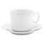 Чайная пара фарфоровая 220см³ экспресс Платиновый в коробке, Белый