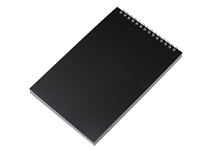 Блокнот на пружине в пластиковой обложке А5, черный