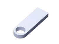 USB 3.0-флешка на 16 Гб с мини чипом и круглым отверстием, белый USB 3.0-флешка на 16 Гб с мини чипом и круглым отверстием, белый