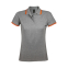 Поло женское PASADENA WOMEN 200, серый, оранжевый