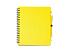 Блокнот LEYNAX с ручкой из переработанного картона, желтый