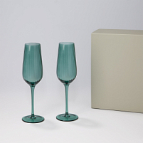 Подарочный набор 2 бокала для шампанского Capri в серой коробке