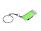 Флешка прямоугольной формы, выдвижной механизм с мини чипом, 8 Гб, зеленый/серебристый