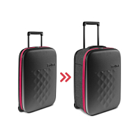 Чемодан складной Rollink Earth 55x40x20 см, 2 колеса, черный/красный Чемодан складной Rollink Earth 55x40x20 см, 2 колеса, черный/красный