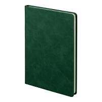 Ежедневник недатированный Muse, зеленый, А5, с декоративной коричневой полосой, блок в линейку, зеленый
