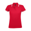 Поло женское PASADENA WOMEN 200, красный, белый