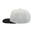 Бейсболка SNAP BACK, 6 клиньев, пластиковая застежка, белый, черный