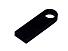 USB 2.0-флешка на 8 Гб с мини чипом и круглым отверстием, черный