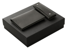 Подарочный набор Long River: обложка для паспорта, ключница, черная коробка