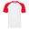 Футболка мужская SHORT SLEEVE BASEBALL T 160, красный, белый