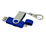 Флешка с поворотным механизмом, c дополнительным разъемом Micro USB, 16 Гб, синий