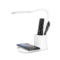 Настольная лампа с беспроводной зарядкой Tenza, Белый