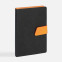 Ежедневник Boom, недатированный, черный с оранжевым
