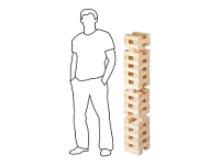 Игра из дерева XL Tower, 57 брусков Игра из дерева XL Tower, 57 брусков