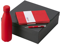 Подарочный набор с блокнотом С1, металлической ручкой и термобутылкой, красный Подарочный набор с блокнотом С1, металлической ручкой и термобутылкой, красный