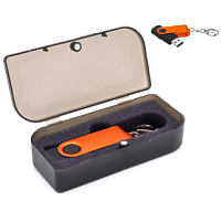 Флешка Twist Color 16 Гб в футляре, Оранжевый